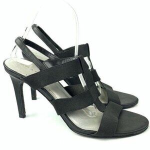 Tahari heels size 10 Lola black strappy stilettos